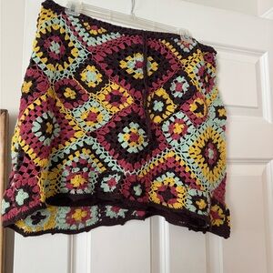 Double D Ranch Colorful Crochet Mini Skirt